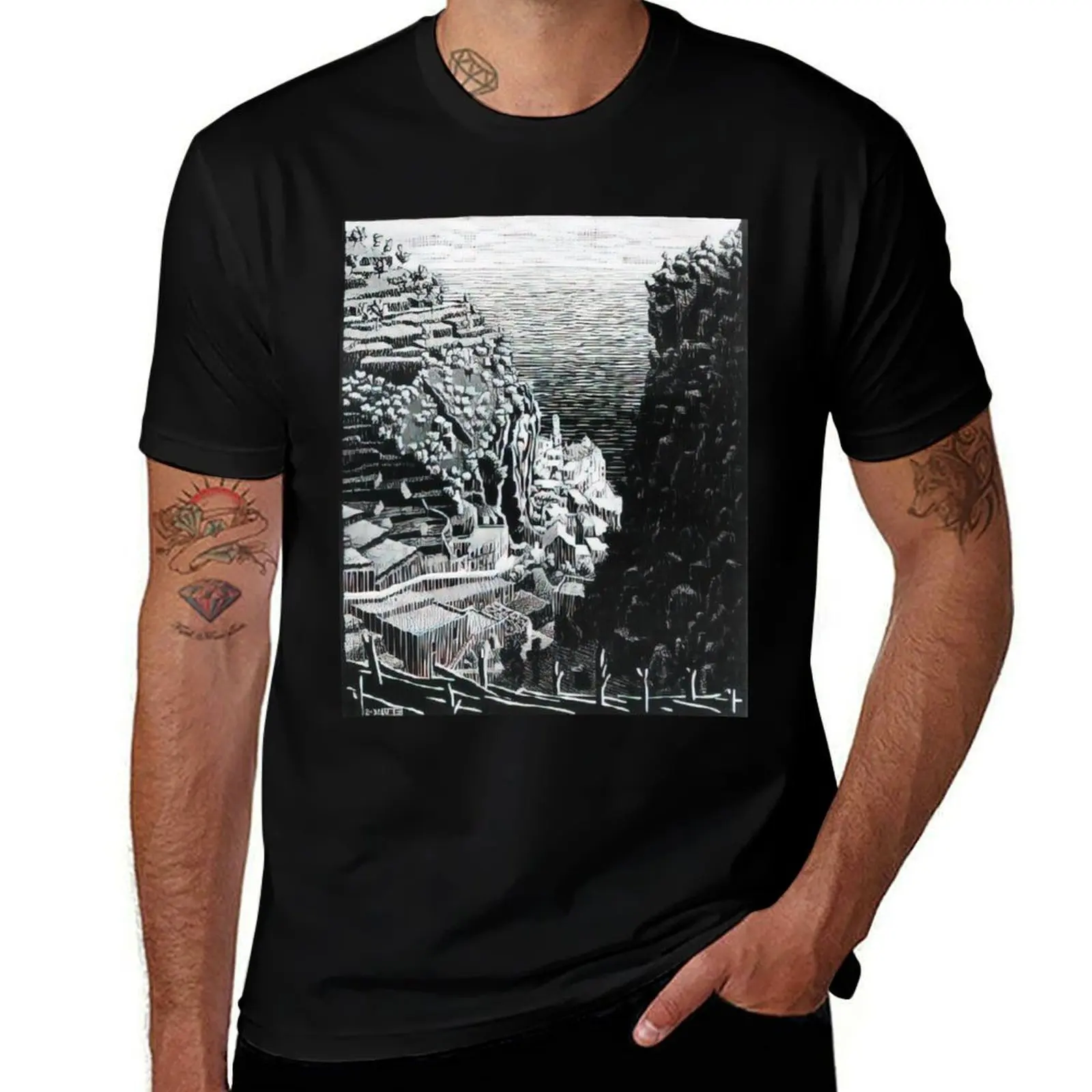 Atrani, Coast of Amalfi - 1932 By MC Escher T-Shirt Classic Basic Casual T-Shirt
Atrani, Coast of Amalfi - 1932 By MC Escher T-Shirt Classic Basic Casual T-Shirt