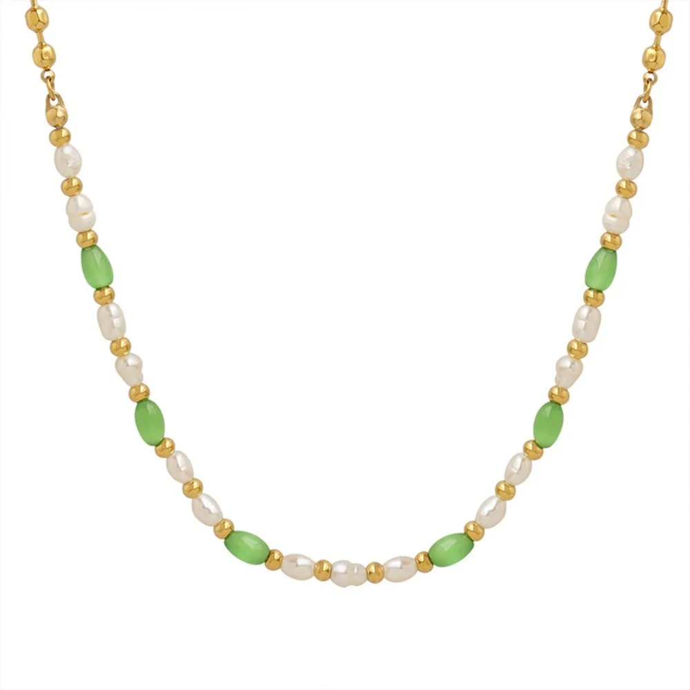 Women's Necklace Bohemian Style Small Fresh Green Cat Eye Stone Natural Freshwater Pearl Fashion Versatile Jewelry Accessories
Women's Necklace Bohemian Style Small Fresh Green Cat Eye Stone Natural Freshwater Pearl Fashion Versatile Jewelry Accessories