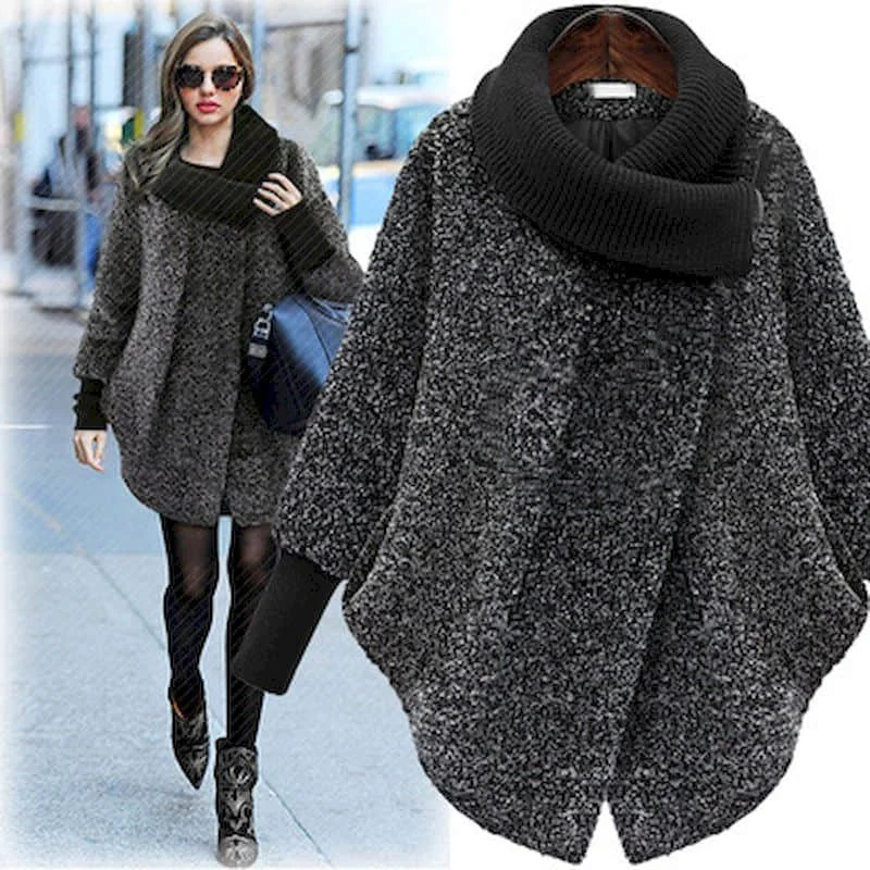 Woolen Coats for Women High Collar Long Sleeved Mid Length Vintage Jackets Knitted Patchwork Winter Clothes Women Fashion Coats
Woolen Coats for Women High Collar Long Sleeved Mid Length Vintage Jackets Knitted Patchwork Winter Clothes Women Fashion Coats