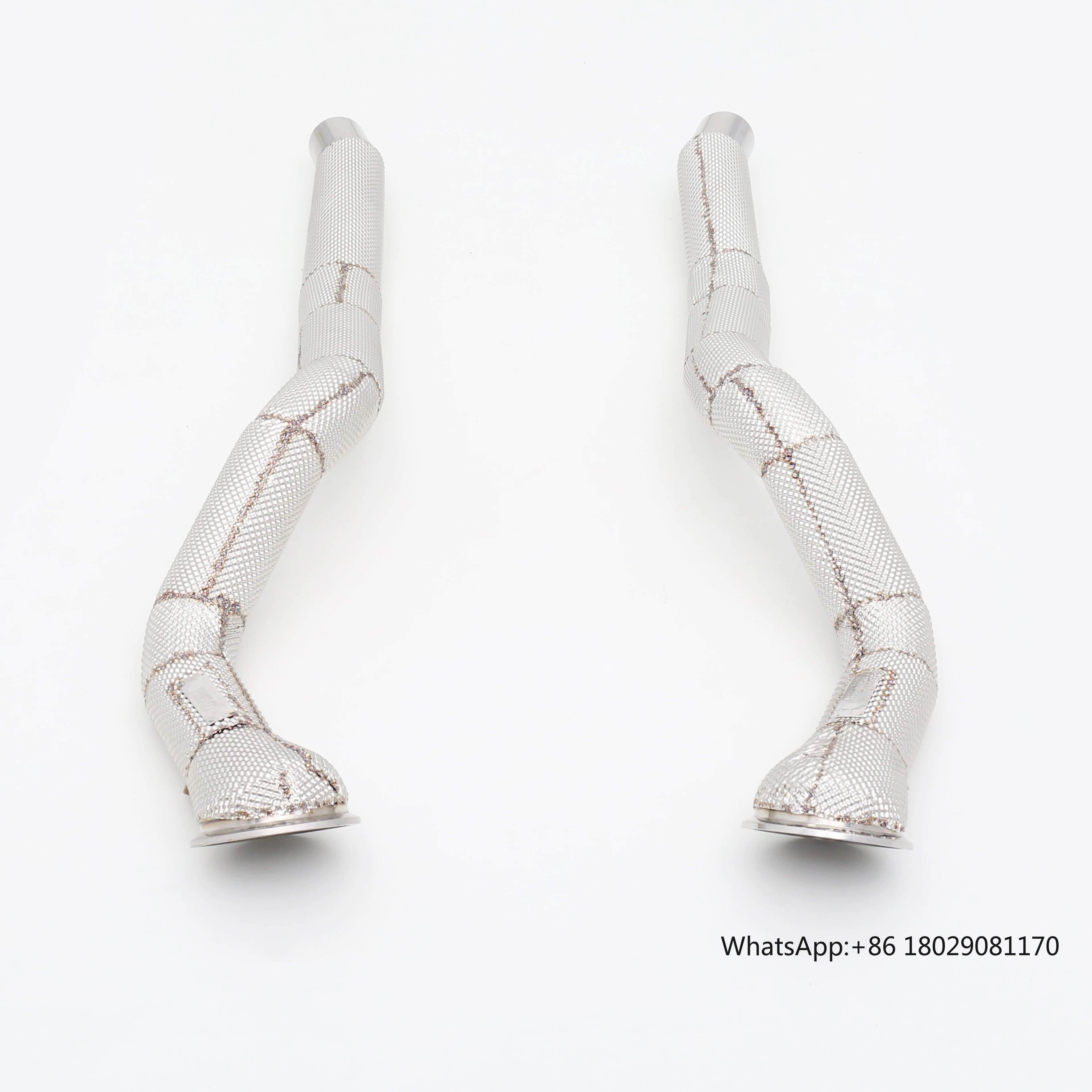 Factory Catless Decat Downpipe Heatshield Premium Stainless Steel Exhaust Pipes Specifically Designed for Ferrari 812 6.5 V12
Factory Catless Decat Downpipe Heatshield Premium Stainless Steel Exhaust Pipes Specifically Designed for Ferrari 812 6.5 V12