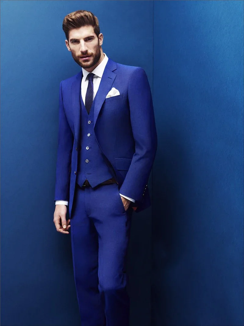 Formal Men's 3 Pieces Notch Lapel Two Buttons Suit Blazer Vest Pants Royal Blue Wedding Prom Jacket Vest Trousers for Business
Formal Men's 3 Pieces Notch Lapel Two Buttons Suit Blazer Vest Pants Royal Blue Wedding Prom Jacket Vest Trousers for Business