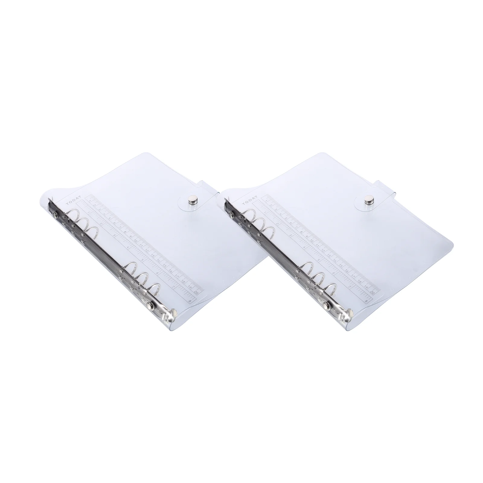 2Pcs A5 Notepad Cover Pvc Binder Transparent Notebook Protector Snap Button Closure Waterproof Non Slip Creative Writing Folder
2Pcs A5 Notepad Cover Pvc Binder Transparent Notebook Protector Snap Button Closure Waterproof Non Slip Creative Writing Folder