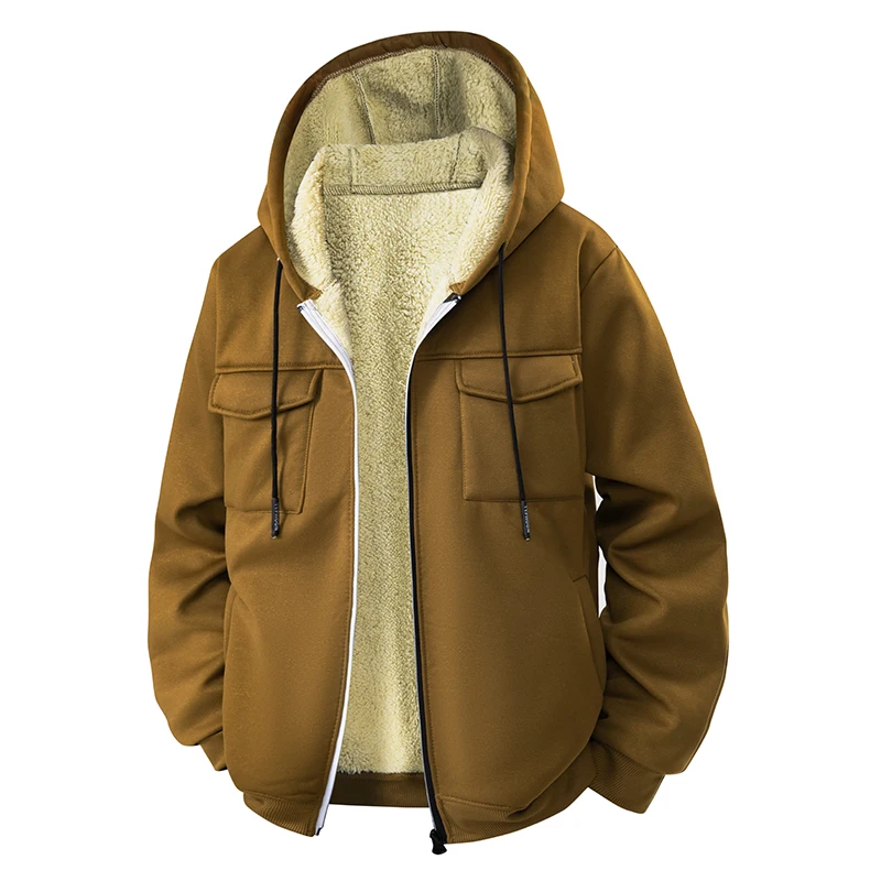 Thickened American Style Autumn Winter Lamb Velvet Hooded Cardigan Casual Warm Fashionable Brand Leisure Outerwear Coat
Thickened American Style Autumn Winter Lamb Velvet Hooded Cardigan Casual Warm Fashionable Brand Leisure Outerwear Coat