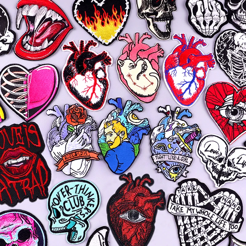 DIY Embroidery Patch Punk Heart Patches On Clothes Hippie Stripe Iron On Patches For Clothing Van Gogh Heart Patch Sticker Badge
DIY Embroidery Patch Punk Heart Patches On Clothes Hippie Stripe Iron On Patches For Clothing Van Gogh Heart Patch Sticker Badge