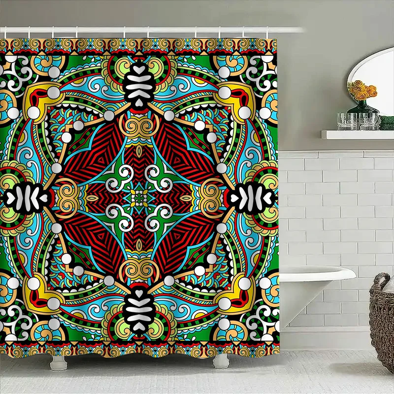 Colorful Bohemian Bath Shower Curtain Geometric Pattern Decorative Fabric Perfect for Bathroom Decoration!
Colorful Bohemian Bath Shower Curtain Geometric Pattern Decorative Fabric Perfect for Bathroom Decoration!
