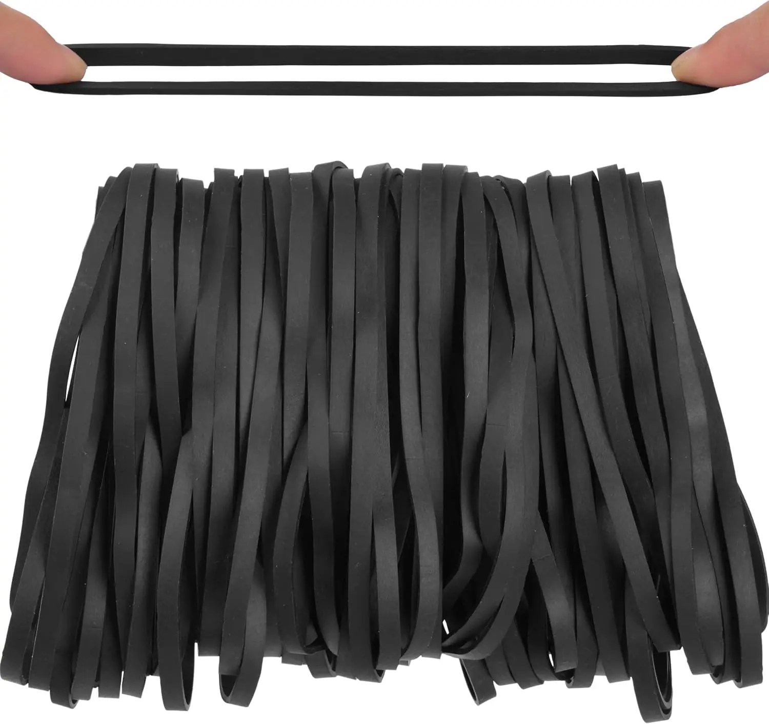 70 Pcs Size #69 Rubber Bands, Heavy Duty Black Elastic Bands for Office Home, 5.9" x 0.24"
70 Pcs Size #69 Rubber Bands, Heavy Duty Black Elastic Bands for Office Home, 5.9" x 0.24"