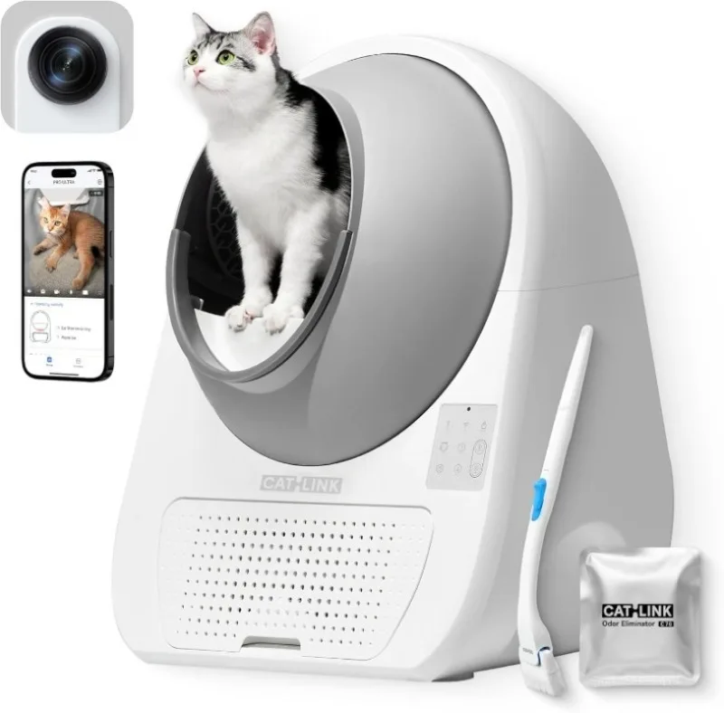 CATLINK Ultra Self Cleaning Litter Box with AI Camera, 5G WiFi, APP Health Monitor, Pinch-Free Robot Cat Litterbox
CATLINK Ultra Self Cleaning Litter Box with AI Camera, 5G WiFi, APP Health Monitor, Pinch-Free Robot Cat Litterbox