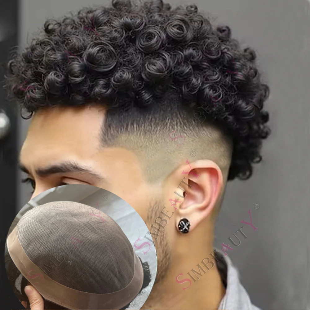 8mm 10mm 12mm Wave Afro Curly Men Toupee Fine Mono NPU Man Wig Remy Indian Human Hair Wig System Capillary Prosthesis Brown Hair
8mm 10mm 12mm Wave Afro Curly Men Toupee Fine Mono NPU Man Wig Remy Indian Human Hair Wig System Capillary Prosthesis Brown Hair