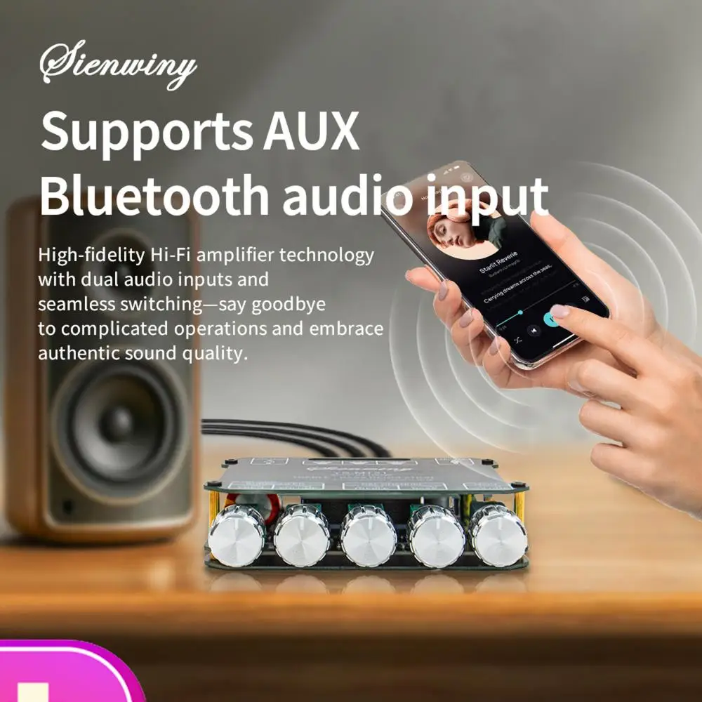 YS-MT21 2.1-Channel Audio Power Amplifier 100W*2+100W Digital Module Subwoofer AUX Blutoth Wireless 12/24V Stereo HiFi Speaker
YS-MT21 2.1-Channel Audio Power Amplifier 100W*2+100W Digital Module Subwoofer AUX Blutoth Wireless 12/24V Stereo HiFi Speaker