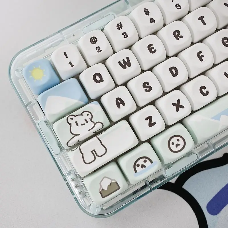 MOA glacier bear puppy keycap mechanical keyboard theme highly cute full set of personalized PBT material hot sublimation
MOA glacier bear puppy keycap mechanical keyboard theme highly cute full set of personalized PBT material hot sublimation