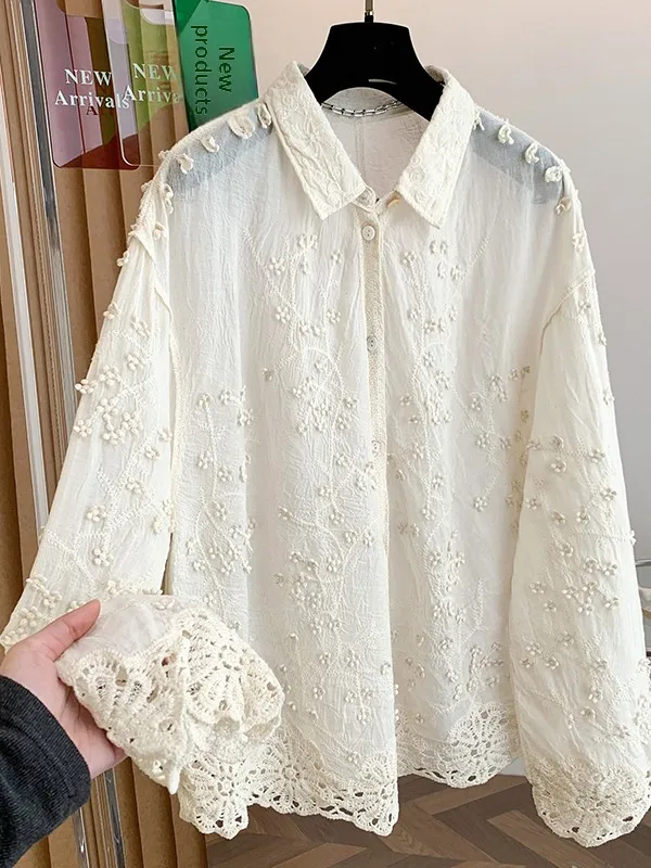 Весна 2026: Женский повседневный кардиган большого размера с длинным рукавом, воротником, кружевными вставками, вышивкой и 3D-вырезами, из комфортного хлопка
Весна 2026: Женский повседневный кардиган большого размера с длинным рукавом, воротником, кружевными вставками, вышивкой и 3D-вырезами, из комфортного хлопка