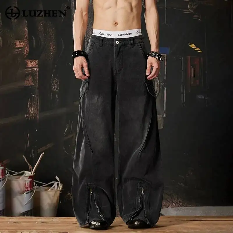 LUZHEN 2026 New Original Loose Zipper Split Wide Leg Denim Pants Men's Fashion Handsome Street Straight Casual Jeans Male JY6642
LUZHEN 2026 New Original Loose Zipper Split Wide Leg Denim Pants Men's Fashion Handsome Street Straight Casual Jeans Male JY6642