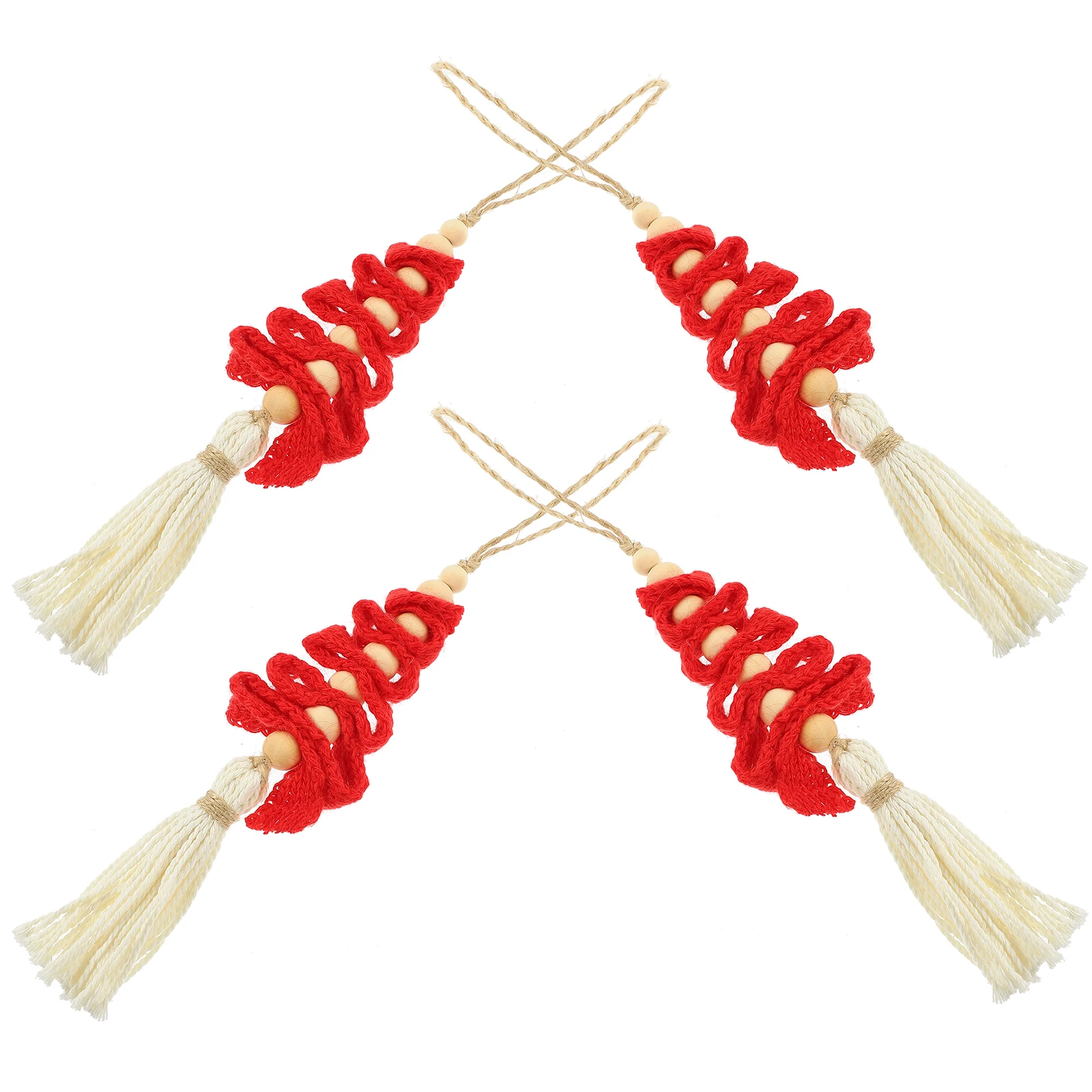 4pcs Christmas woven Tree Decor Red Tree Macrame nament Macrame Hanging Decor Xmas Xmas Party Props Pendants Holiday Props
4pcs Christmas woven Tree Decor Red Tree Macrame nament Macrame Hanging Decor Xmas Xmas Party Props Pendants Holiday Props