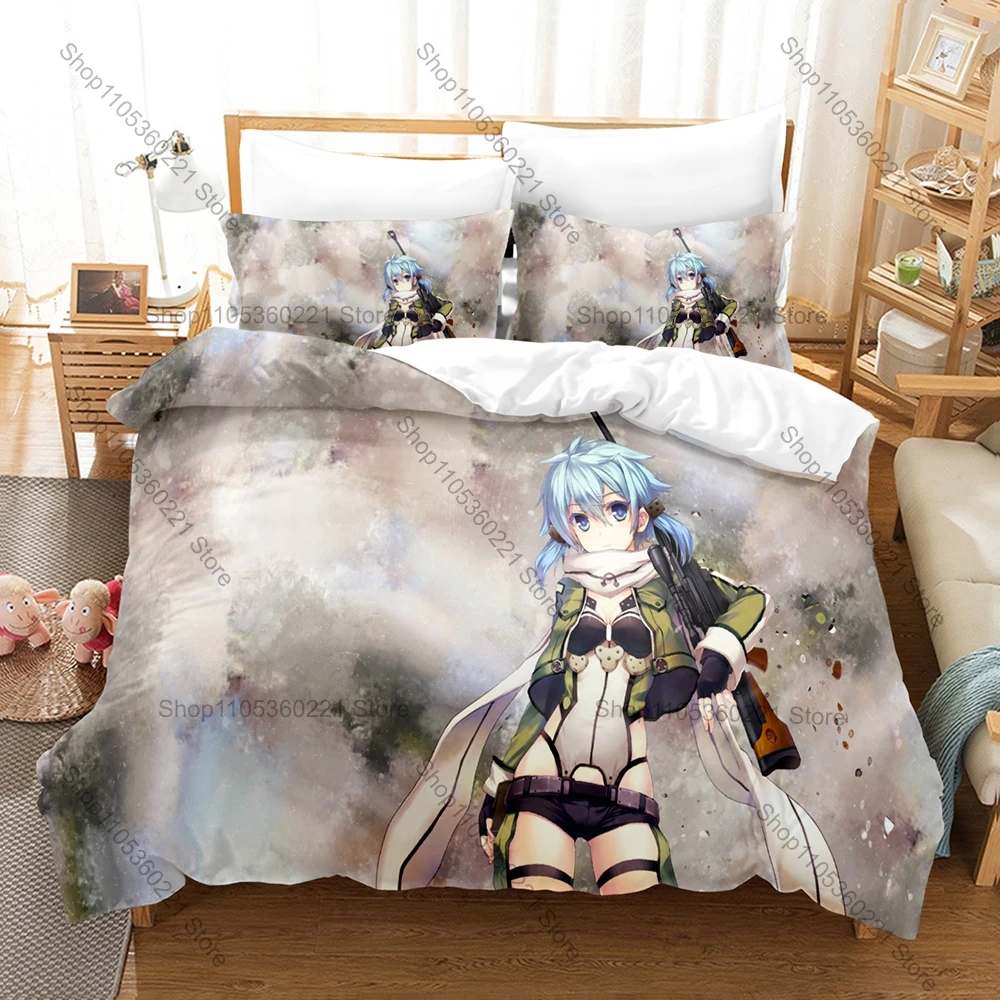 Sword Art Online II Duvet Cover + 2 Pillowcases Anime Print Soft Bedding Set Home Bedroom Decor for Fans
Sword Art Online II Duvet Cover + 2 Pillowcases Anime Print Soft Bedding Set Home Bedroom Decor for Fans