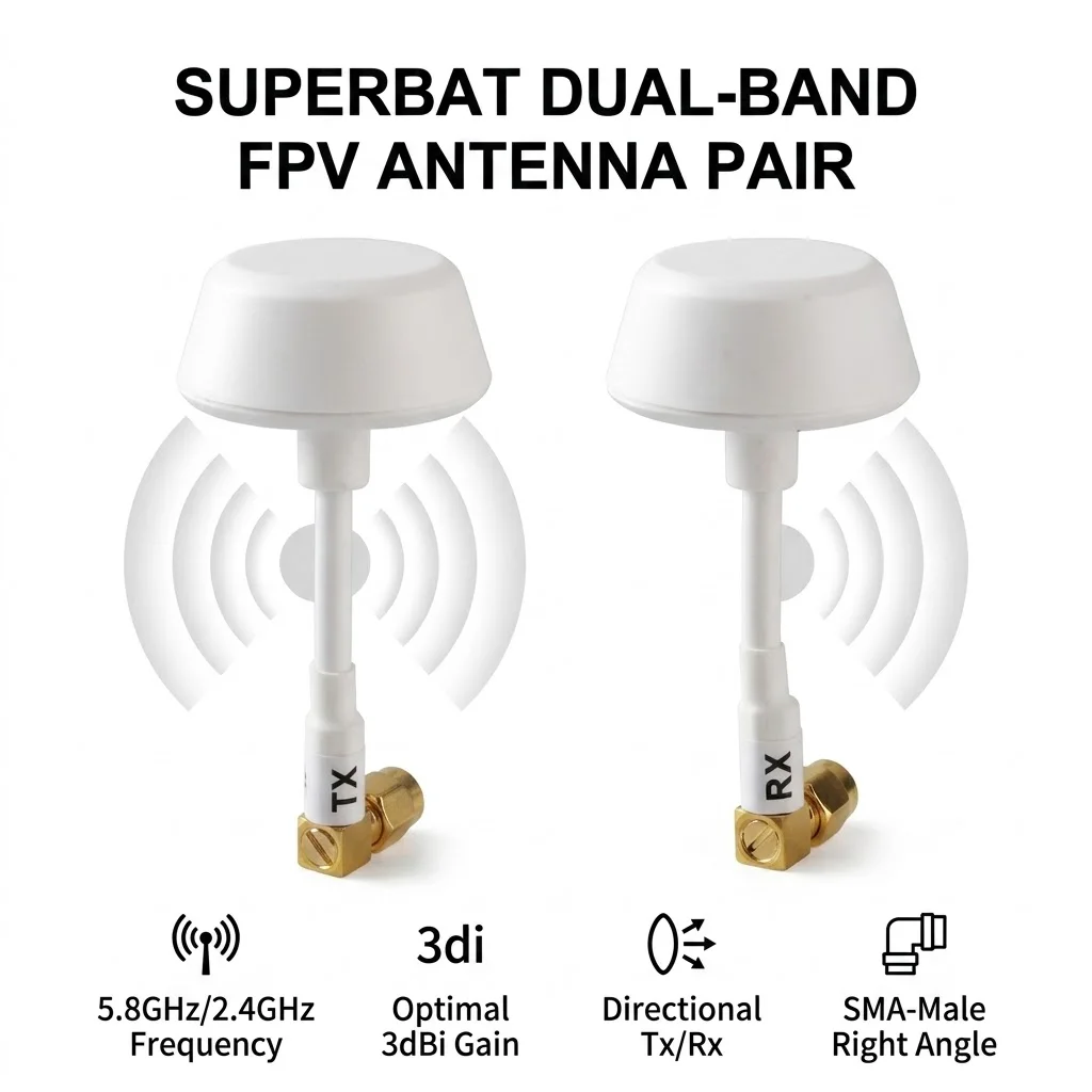 Superbat 3dbi 5.8Ghz WIFI Antenna SMA Male Remote Control Toys Aerial Equipment Double Frequency Directional Receive Transmit
Superbat 3dbi 5.8Ghz WIFI Antenna SMA Male Remote Control Toys Aerial Equipment Double Frequency Directional Receive Transmit