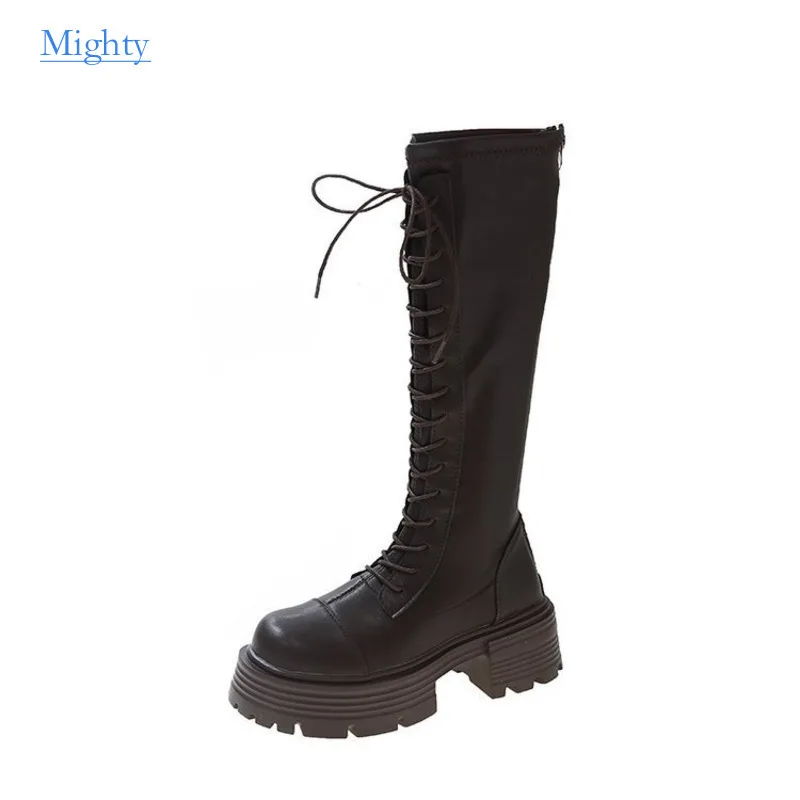 High Knight Women Thigh High Boots Leather Women's New Autumn Winter 2024 Lace-up Platform Knee-back Zipper Female Shoes
High Knight Women Thigh High Boots Leather Women's New Autumn Winter 2024 Lace-up Platform Knee-back Zipper Female Shoes