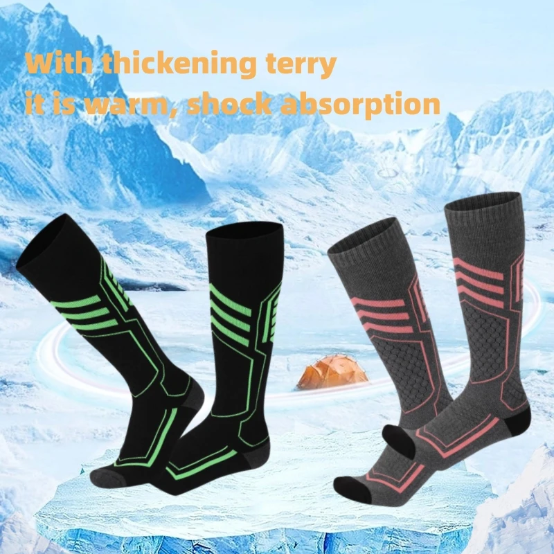 Winter Warm Thickening Ski Stockings Socks For Women Men Anti-Cold Skiing Outdoor High Sports Stockings Winter Skiing Accessory
Winter Warm Thickening Ski Stockings Socks For Women Men Anti-Cold Skiing Outdoor High Sports Stockings Winter Skiing Accessory