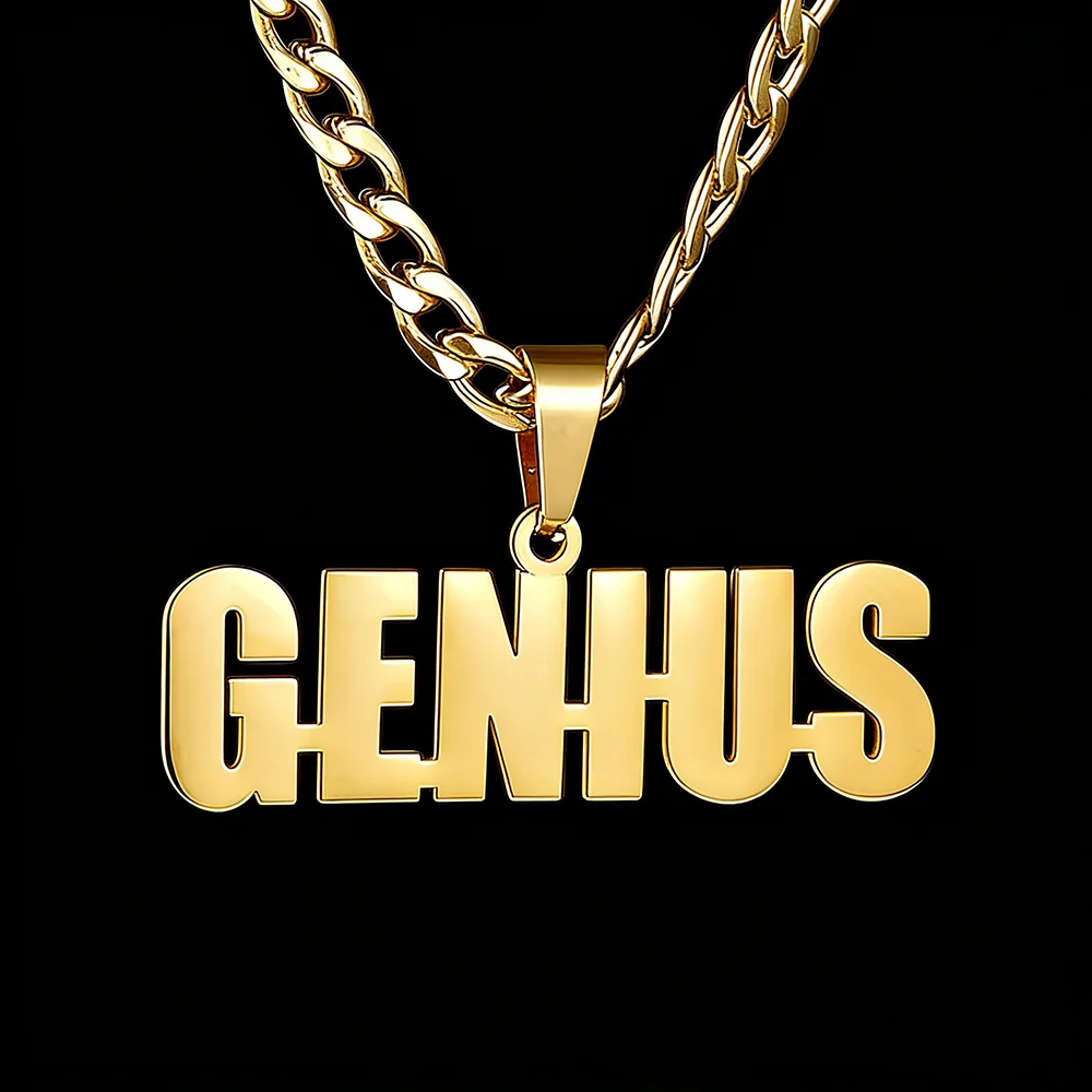 Custom 5mm Cuban Chain Necklace with Name | Personalized Stainless Steel Gold-Plated Letter Pendant | Nameplate Gift
Custom 5mm Cuban Chain Necklace with Name | Personalized Stainless Steel Gold-Plated Letter Pendant | Nameplate Gift