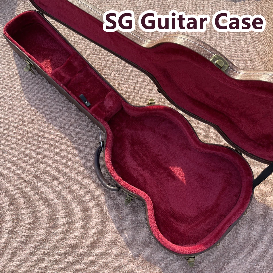 Superior Quality SGElectric Guitar HardCase, Brown LeatherWith Red Lining, BronzeHardware, FreeShipping
Superior Quality SGElectric Guitar HardCase, Brown LeatherWith Red Lining, BronzeHardware, FreeShipping