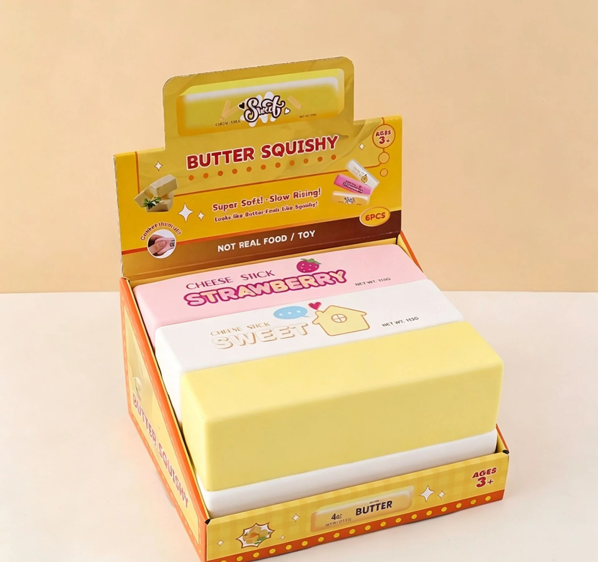 Sweet Squishy Butter Stick Jumbo Slow Rising Super Soft Cheese Stick Squeeze Toy For Adult Stress Relief Relaxing
Sweet Squishy Butter Stick Jumbo Slow Rising Super Soft Cheese Stick Squeeze Toy For Adult Stress Relief Relaxing