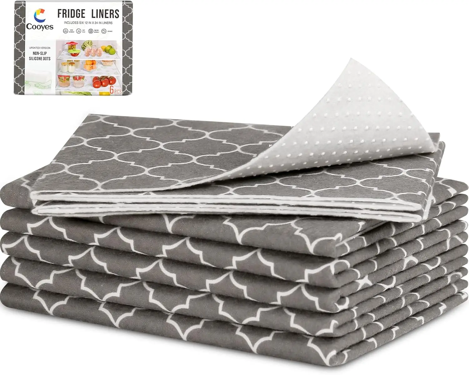 2-in-1 Fridge Drawer Liners & Fresh Mats for Glass Shelves - Absorbent, BPA-Free, Keep Produce Fresh Longer
2-in-1 Fridge Drawer Liners & Fresh Mats for Glass Shelves - Absorbent, BPA-Free, Keep Produce Fresh Longer