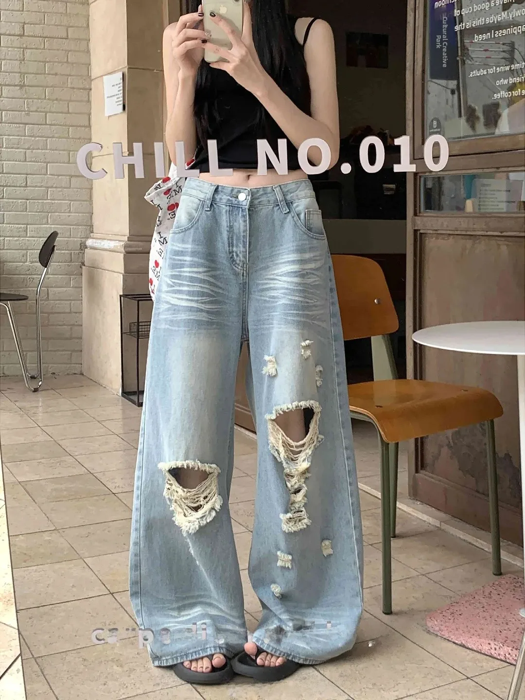 plus Size Women's American Washed Vintage Hole Denim Jeans Summer Loose Drapey Wide Leg Casual Long Trousers
plus Size Women's American Washed Vintage Hole Denim Jeans Summer Loose Drapey Wide Leg Casual Long Trousers