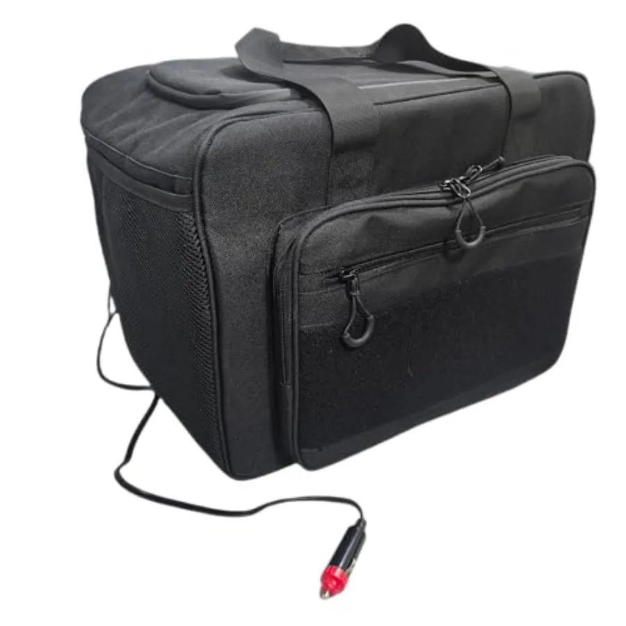 Electric Car Cooler Bag 12V 25L Black with Adjustable Shoulder Strap Cord Storage for Road Trip
Electric Car Cooler Bag 12V 25L Black with Adjustable Shoulder Strap Cord Storage for Road Trip