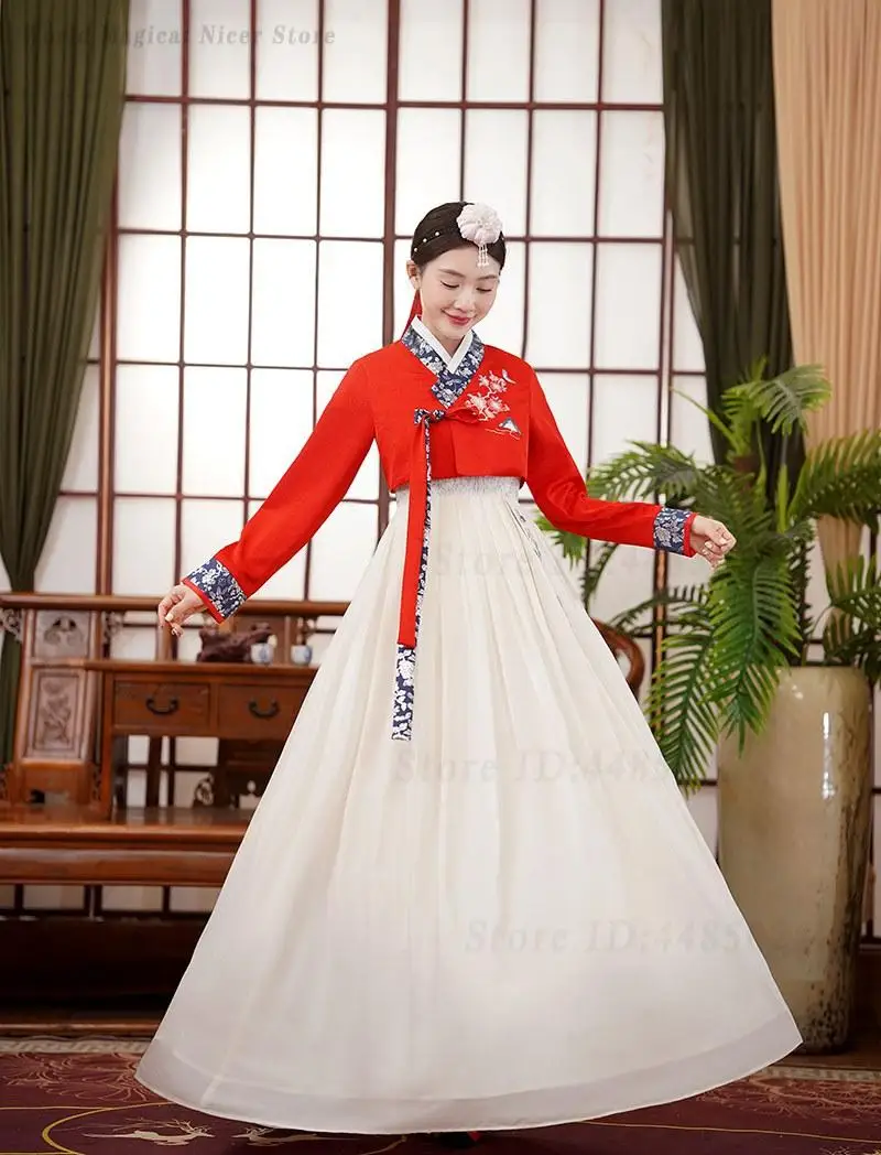 Chaoxianzu Minority Hanbok Korean Style Palace Tulle Gown Fairy Outfit Yanji Wedding Daily Folk Dance Stage Performance Costume
Chaoxianzu Minority Hanbok Korean Style Palace Tulle Gown Fairy Outfit Yanji Wedding Daily Folk Dance Stage Performance Costume