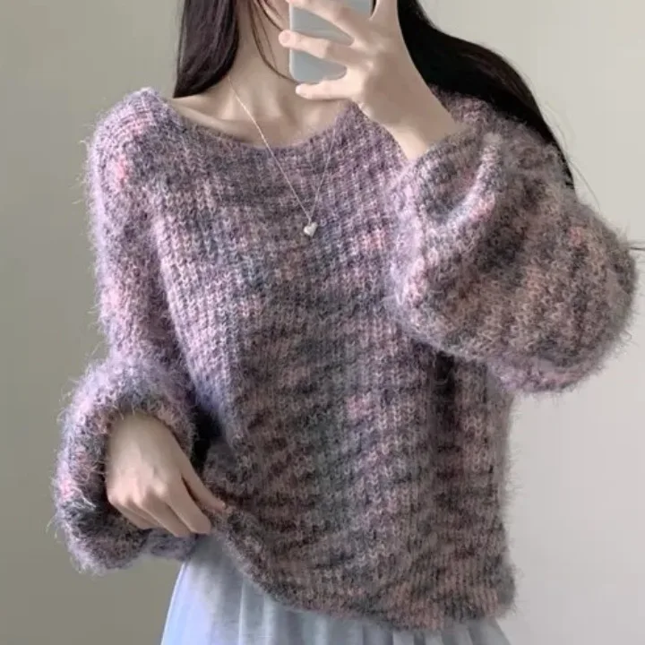 Chic Autumn Winter round Ne Knitted Sweater Women's Lazy Sle Small ence Design Sense Warmth Feels like Younger
Chic Autumn Winter round Ne Knitted Sweater Women's Lazy Sle Small ence Design Sense Warmth Feels like Younger