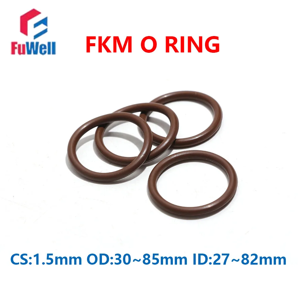 Fuwell 200pcs FKM O-Ring CS 1.5mm Brown Fluoro Rubber Gasket Oil Seal Ring Elastic Washer Outer Diameter 30-50mm ID 27-47mm
Fuwell 200pcs FKM O-Ring CS 1.5mm Brown Fluoro Rubber Gasket Oil Seal Ring Elastic Washer Outer Diameter 30-50mm ID 27-47mm