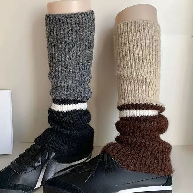 New Vintage Thickened Warm Leg Warmers Y2k Women Color Block Wool Knitted Long Socks Stacking Boot Cuffs New Design 2026
New Vintage Thickened Warm Leg Warmers Y2k Women Color Block Wool Knitted Long Socks Stacking Boot Cuffs New Design 2026
