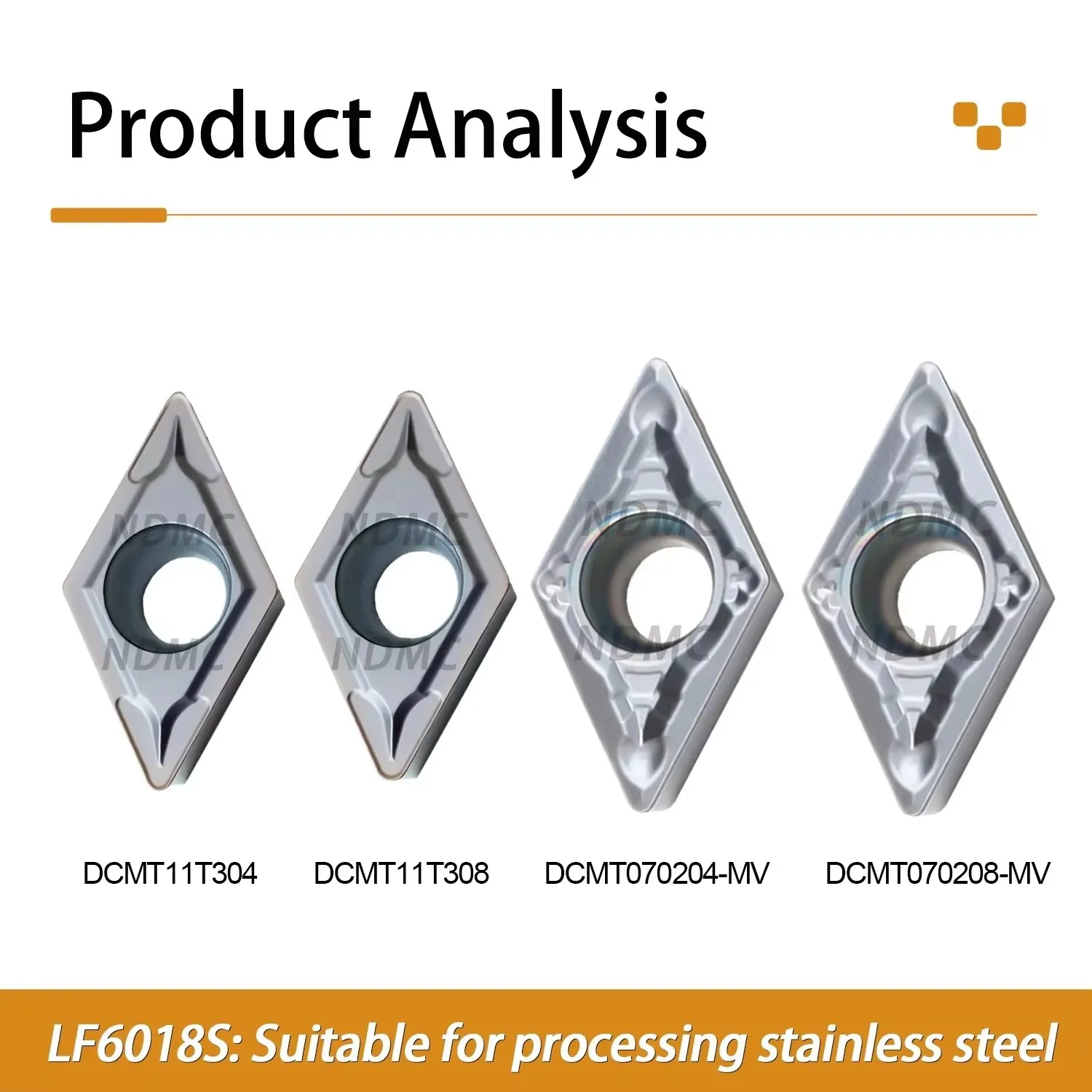 Machining Center DCMT11T304/308 DCMT070204/08-MV LF6018S Inner Hole Rhombus Many Specifications Numerical Control Lathe Inserts
Machining Center DCMT11T304/308 DCMT070204/08-MV LF6018S Inner Hole Rhombus Many Specifications Numerical Control Lathe Inserts
