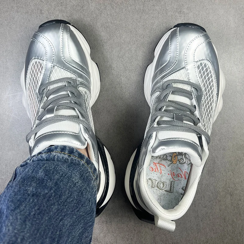 Men's Shoes, Silver Dad Shoes, Thick-Soled Outdoor Hiking Sneakers, Mesh Breathable Casual Boys' Trendy Shoes, Strong Grip Hiking Shoes
Men's Shoes, Silver Dad Shoes, Thick-Soled Outdoor Hiking Sneakers, Mesh Breathable Casual Boys' Trendy Shoes, Strong Grip Hiking Shoes