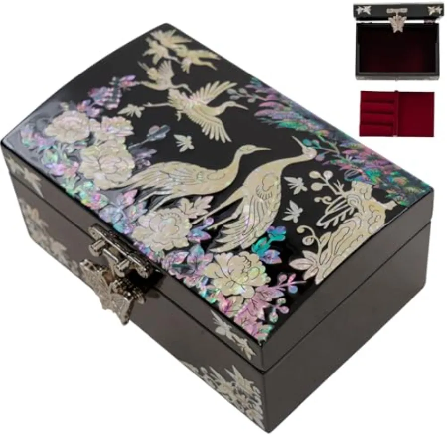 Шкатулка для драгоценностей из перламутра, Рождество, день рождения, День святого Валентина и подарок на день матери для женщин, свадебный подарок на память, элегантный праздник
Шкатулка для драгоценностей из перламутра, Рождество, день рождения, День святого Валентина и подарок на день матери для женщин, свадебный подарок на память, элегантный праздник