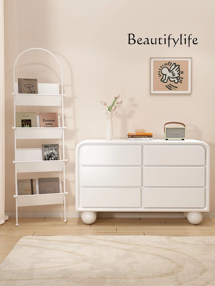 Living Room Cream Style Four-Bucket Cabinet Household Storage Cabinet with Drawer
Living Room Cream Style Four-Bucket Cabinet Household Storage Cabinet with Drawer