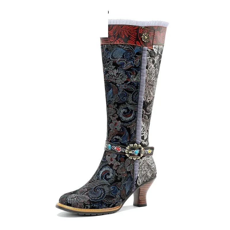 4.5cm 2023 Synthetic Boots Cow Leather Designer Knee High Embroidery ZIP Women Plus Size Ethnic Spring Autumn Lace Shoes
4.5cm 2023 Synthetic Boots Cow Leather Designer Knee High Embroidery ZIP Women Plus Size Ethnic Spring Autumn Lace Shoes