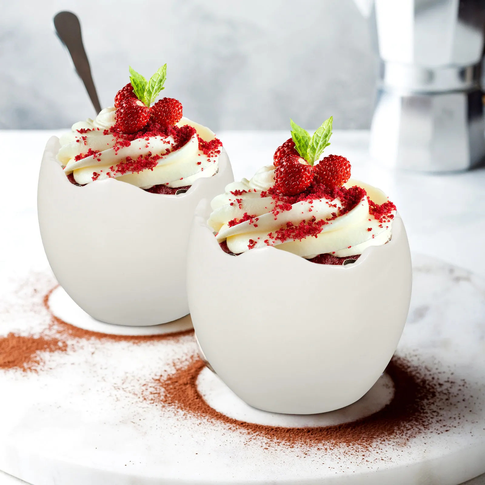 Eggshell Design Ceramic Dessert Bowl Functional Food Serving Container for Sauce Dip Snacks Wedding Banquet Desk Decoration
Eggshell Design Ceramic Dessert Bowl Functional Food Serving Container for Sauce Dip Snacks Wedding Banquet Desk Decoration