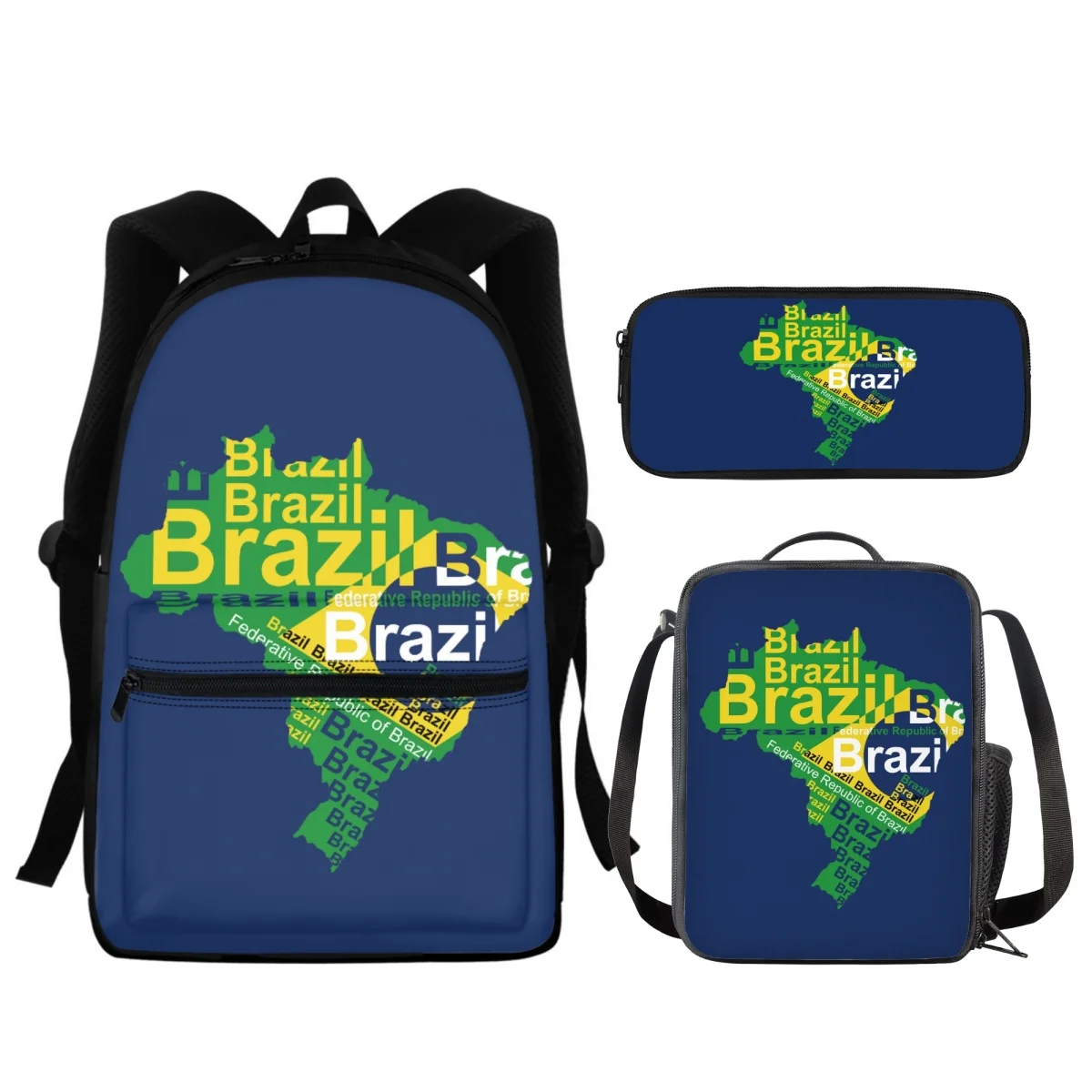 FORUDESIGNS Creative Brazil Flag Design Backpacks School 3Pcs/Set Pencil Case Students Shoulder Handy Meal Bags Convenience Knap
FORUDESIGNS Creative Brazil Flag Design Backpacks School 3Pcs/Set Pencil Case Students Shoulder Handy Meal Bags Convenience Knap