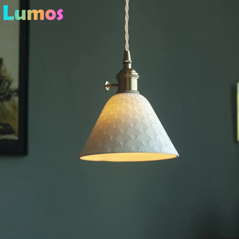 PF Retro Chinese Style Ceramic Pendant Light Translucent White For Restaurant Bar Tea Room Bedside B&B Lighting
PF Retro Chinese Style Ceramic Pendant Light Translucent White For Restaurant Bar Tea Room Bedside B&B Lighting