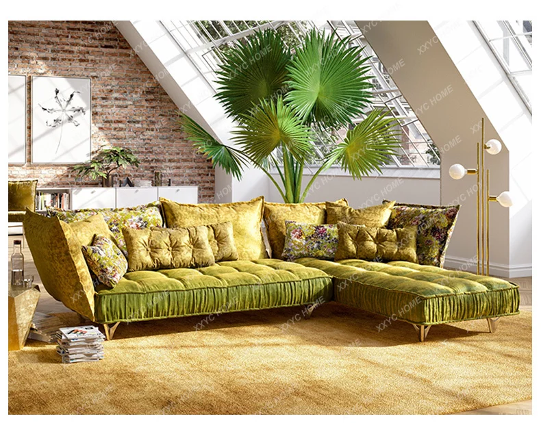 Sofa living room retro pattern high-end villa corner combination fabric sofa
Sofa living room retro pattern high-end villa corner combination fabric sofa