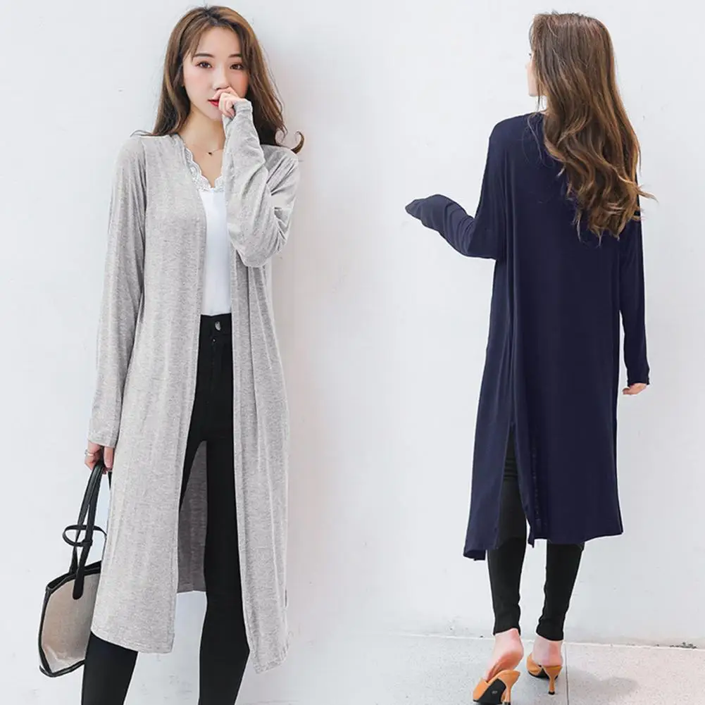 Thin Cardigan Autumn Extra Long Slit Cardigan Women's Shawl Sun Jacket Air conditioned Shirt Long Sleeved Thin Jacket
Thin Cardigan Autumn Extra Long Slit Cardigan Women's Shawl Sun Jacket Air conditioned Shirt Long Sleeved Thin Jacket