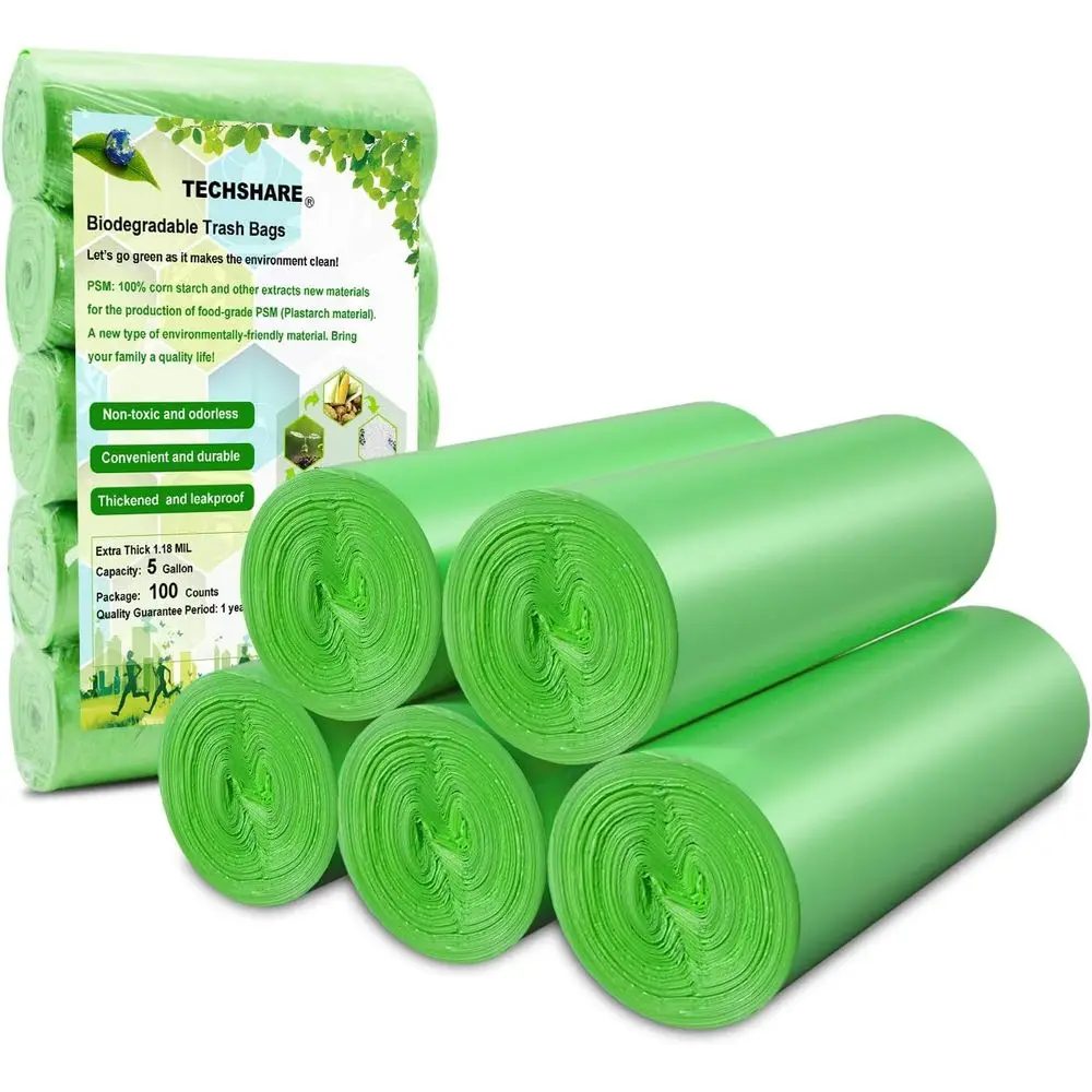 Eco-Friendly 4-6 Gallon Biodegradable Trash Bags, 100 Pack, Thick Small Kitchen & Bathroom Waste Bags for Recycling
Eco-Friendly 4-6 Gallon Biodegradable Trash Bags, 100 Pack, Thick Small Kitchen & Bathroom Waste Bags for Recycling