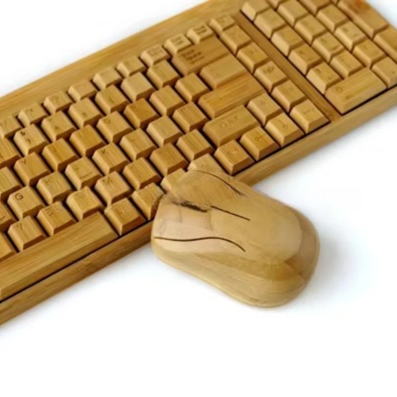 Simple mini bamboo product fashionable desktop design real bamboo computer wireless keyboard and mouse combination set
Simple mini bamboo product fashionable desktop design real bamboo computer wireless keyboard and mouse combination set
