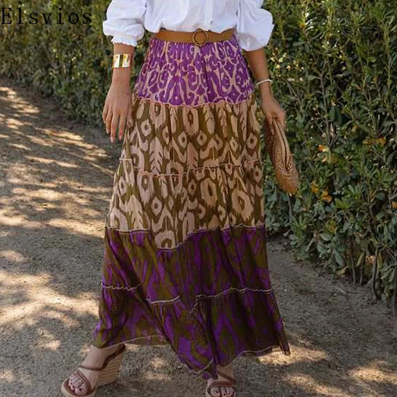 2025 Casual Pleated Loose Ruffle Party Skirts Women's Elegant Elastic Waist Half Skirts Fashion Floral Print Holiday Long Skirt
2025 Casual Pleated Loose Ruffle Party Skirts Women's Elegant Elastic Waist Half Skirts Fashion Floral Print Holiday Long Skirt