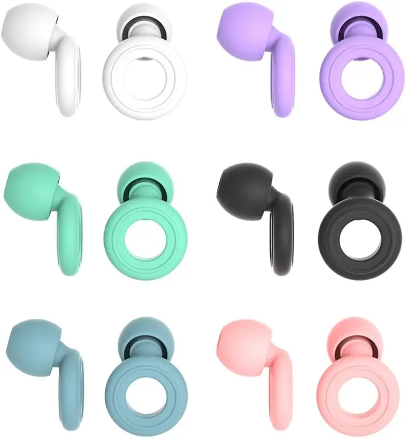 6 Pairs Reusable Silicone Earplugs Noise Reduction 28dB SNR for Sleep, Study, Travel, Concerts
6 Pairs Reusable Silicone Earplugs Noise Reduction 28dB SNR for Sleep, Study, Travel, Concerts