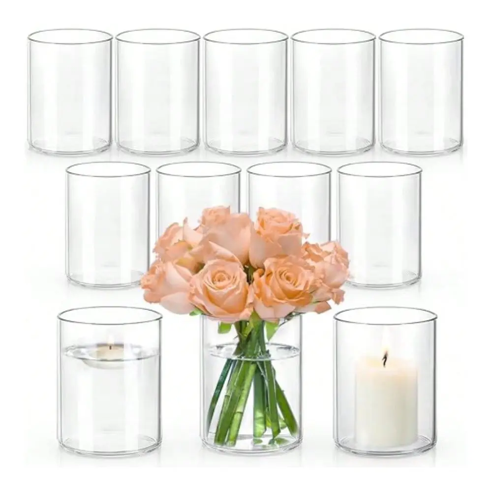 Glass Cylinder Vases For Centerpieces 12pcs Clear Flower Vase For Wedding Decorations Floating Candle Vases In Bulk Hurricane C
Glass Cylinder Vases For Centerpieces 12pcs Clear Flower Vase For Wedding Decorations Floating Candle Vases In Bulk Hurricane C