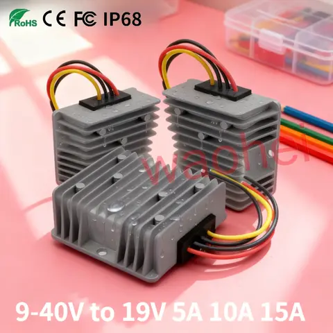 9-40v a 19v 5a 10a 15a dc step down boost conversor de energia 5a a 15a estabilizador de tensão regulador de impulso fonte de laptop de carro