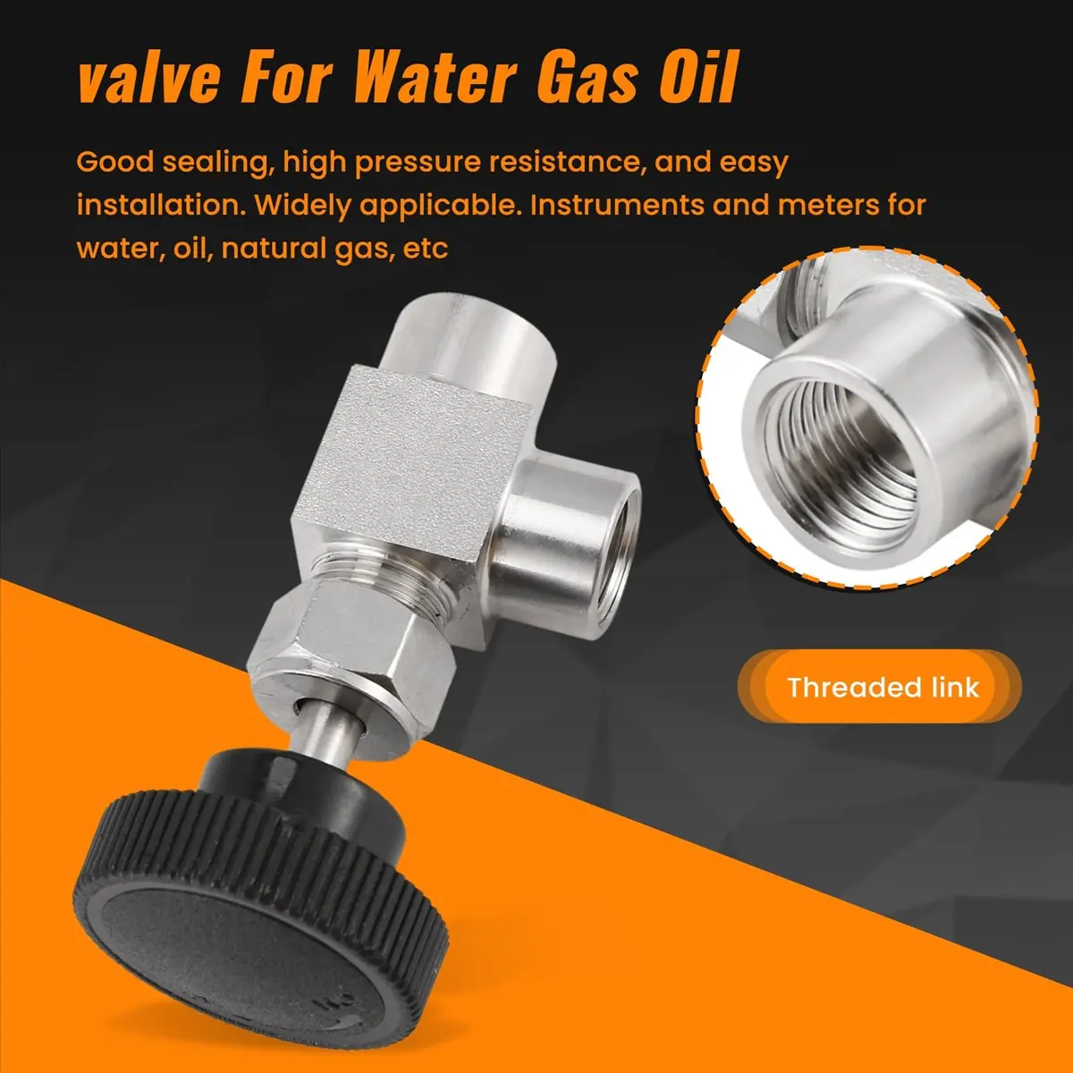 Needle Valve Adjustable Needle Valve 1/4 Inch Right Angle Female Thread SS304 for Water Gas Oil
Needle Valve Adjustable Needle Valve 1/4 Inch Right Angle Female Thread SS304 for Water Gas Oil