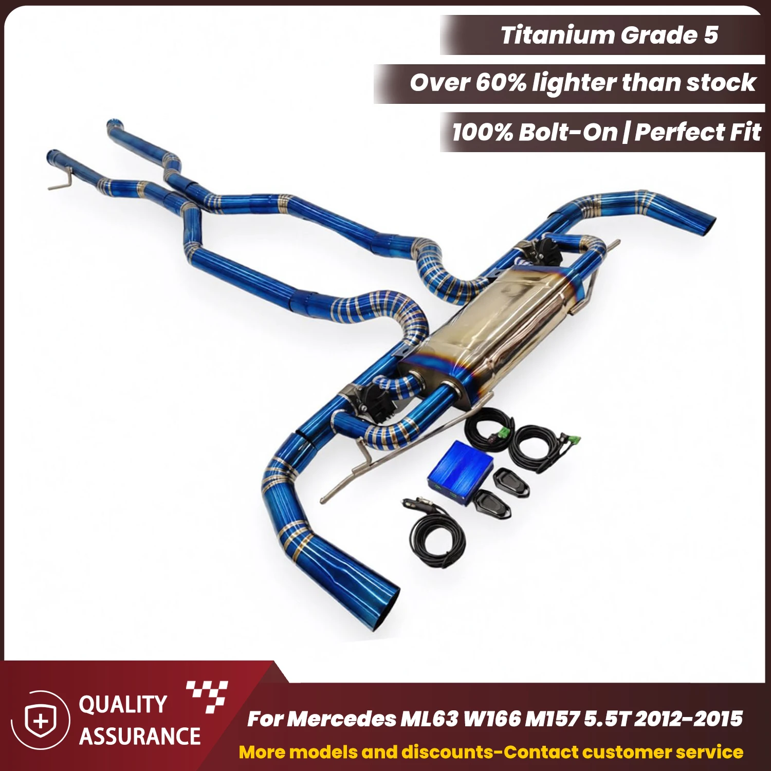 High Efficiency Performance ECCF Titanium Catback Exhaust Exhaust for Mercedes ML63 W166 M157 5.5T 2012-2015 Easy Installation
High Efficiency Performance ECCF Titanium Catback Exhaust Exhaust for Mercedes ML63 W166 M157 5.5T 2012-2015 Easy Installation
