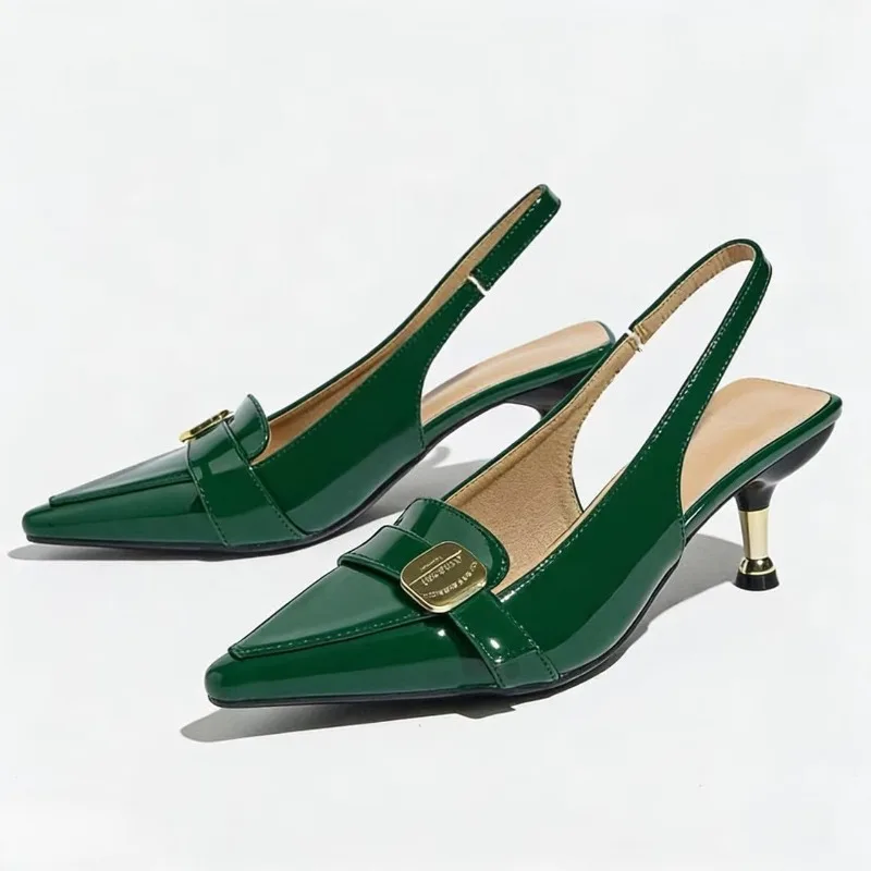 Green Sexy Designer Women High Heels Patent Leather Elegant Office Shoes Fashion Pointed Toe Pumps Slingback Sandals Female
Green Sexy Designer Women High Heels Patent Leather Elegant Office Shoes Fashion Pointed Toe Pumps Slingback Sandals Female